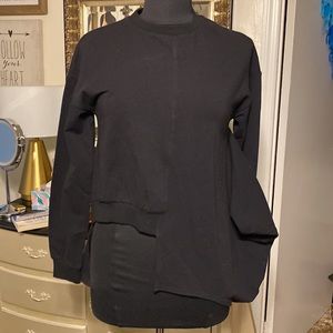 NWT CONCEPT ASYMMETRICAL WOMEN SWEATSHIRT SIZE S BLACK COLOR